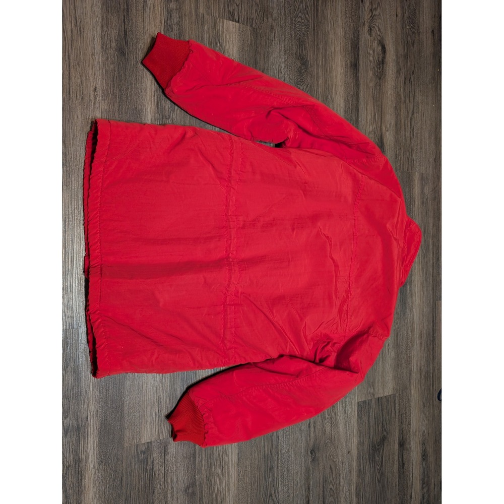 Vintage J Crew Oarsman Logo Lined Insulated Jacket Mens Size M Made USA Red - Picture 2 of 4